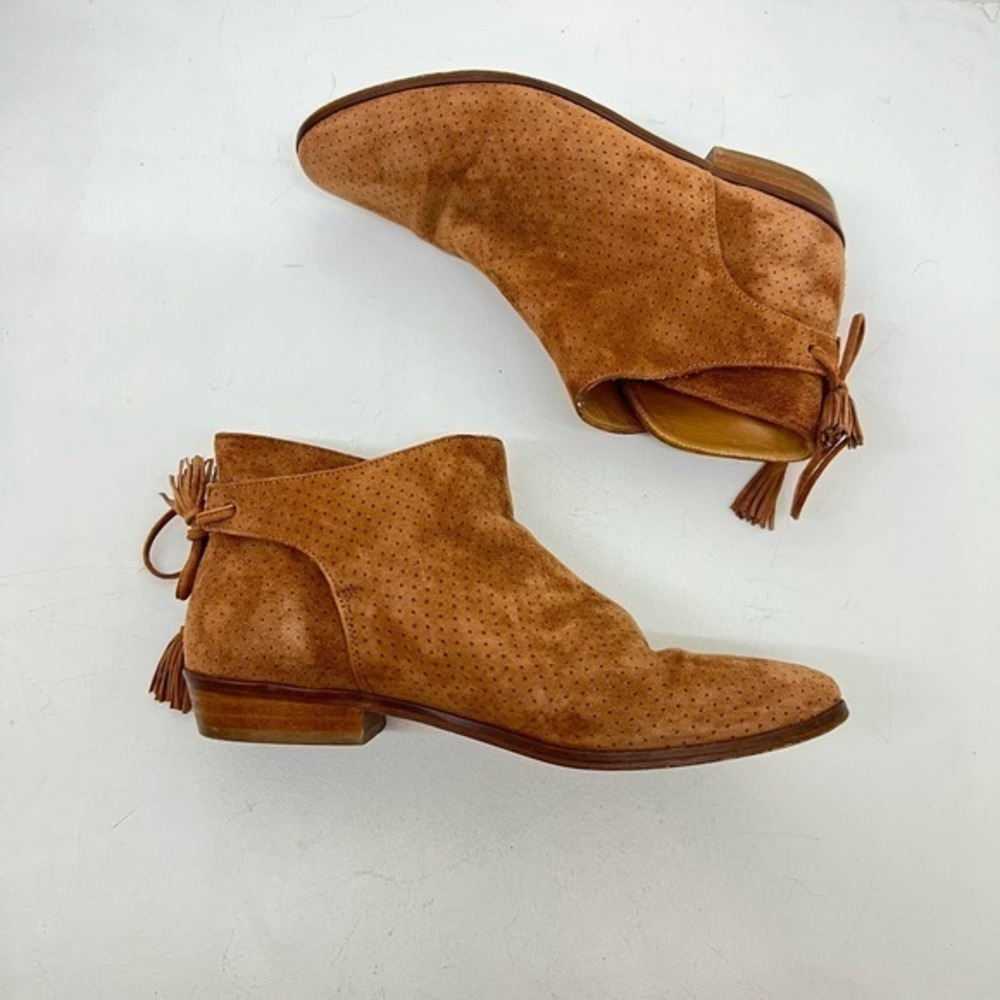 Sezane Brown Ankle Boots with Tassels - Picture 2 of 12